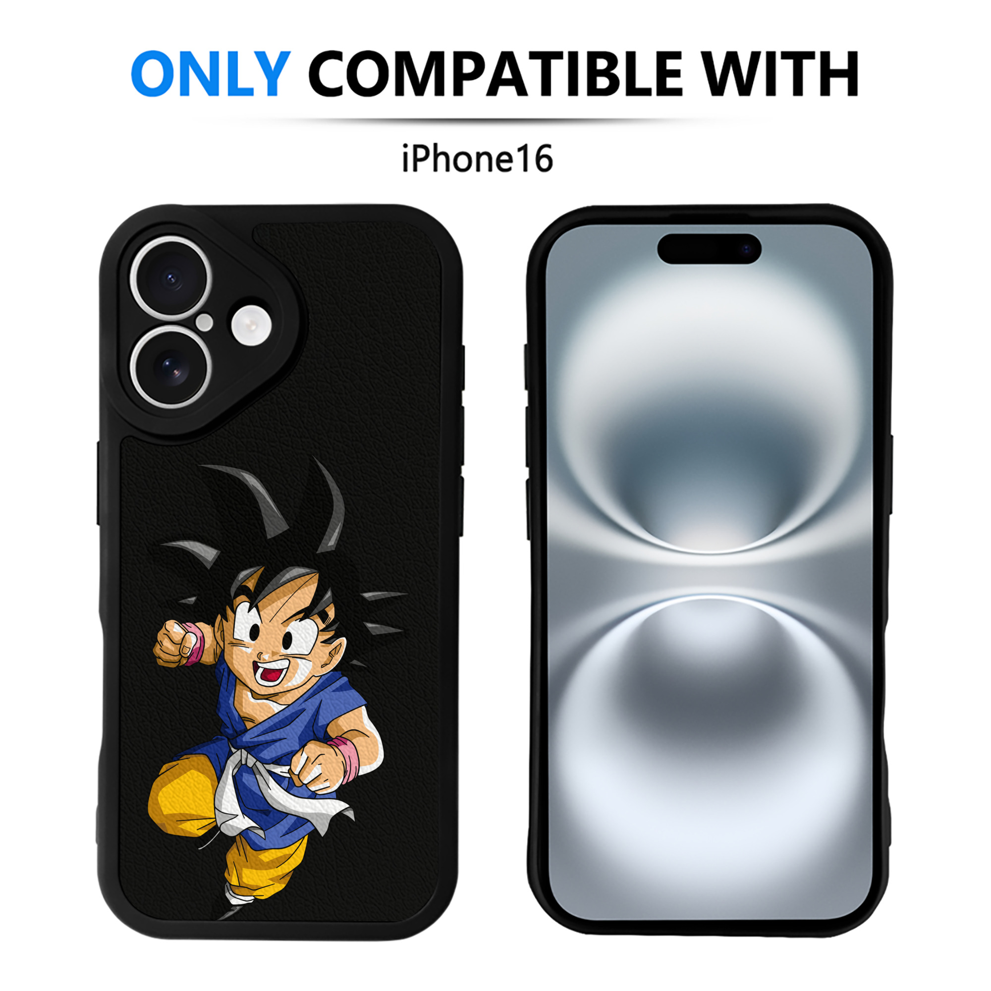 （画像用） ドラゴンボール 孫悟天 そん ごてん DRAGON BALL Son Goten 【iPhone 16シリーズ対応】シリコンスマホケース（レザー調） 材質：シリコン